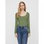VERO MODA Damen VMMAXI My LS Soft UNECK 3-Pack, Oil Green/Abyss/Stormy Weather, XS