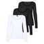 VERO MODA Damen VMMAXI My LS Soft UNECK NOOS 3-Pack, Black/Black & Bright White, M
