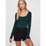VERO MODA Damen VMMAXI My LS Soft Long U-Neck, Reflecting Pond, XS