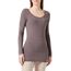 VERO MODA Damen Vmmaxi My Soft Long U-Neck Noos Langarmshirt, Coffee Bean/Detail:Melange, S EU