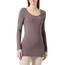VERO MODA Damen Vmmaxi My Soft Long U-Neck Noos Langarmshirt, Coffee Bean/Detail:Melange, XL EU