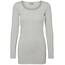 VERO MODA Damen Vmmaxi My Soft Long U-neck Noos' Langarmshirt, Grau (Light Grey Melange), S EU