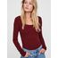 VERO MODA Damen VMMAXI My LS Soft Long U-Neck, Cabernet, S