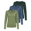 VERO MODA Damen VMMAXI My LS Soft UNECK NOOS 3-Pack Langarmshirt, Oil Green/Green Gables & Chine, L