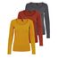VERO MODA Damen VMMAXI My LS Soft UNECK NOOS 3-Pack, Golden Yellow/Burnt Henna & DG, L