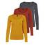 VERO MODA Damen VMMAXI My LS Soft UNECK NOOS 3-Pack, Golden Yellow/Burnt Henna & DGM, XL