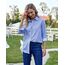 Damen Button-Down Shirts Langarm Kragen Tops Lady Work Office Chiffon Bluse