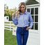 Damen Button-Down Shirts Langarm Kragen Tops Lady Work Office Chiffon Bluse
