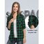 UNibelle Hemden Damen Karierte Bluse Langarm Trachtenbluse V-Ausschnitt Knopfleiste Karohemd Oktoberfest Trachtenhemd HolzfäLlerhemd Casual Hemdbluse Trachten Oberteile Dunkelgrün-B XL