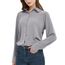 Damen Button-Down Shirts Langarm Kragen Tops Lady Work Office Chiffon Bluse