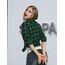 UNibelle Hemden Damen Karierte Bluse Langarm Trachtenbluse V-Ausschnitt Knopfleiste Karohemd Oktoberfest Trachtenhemd HolzfäLlerhemd Casual Hemdbluse Trachten Oberteile Dunkelgrün-B XL