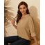 Damen Button-Down Shirts Langarm Kragen Tops Lady Work Office Chiffon Bluse