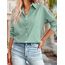 Damen Button-Down Shirts Langarm Kragen Tops Lady Work Office Chiffon Bluse