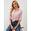 Damen Button-Down Shirts Langarm Kragen Tops Lady Work Office Chiffon Bluse