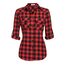 UNibelle Damen Trachtenbluse Oktoberfest Karohemd V-Ausschnitt HolzfäLlerhemd Langarm Trachtenhemd Knöpfen Karierte Hemden Casual Oberteile Rot S