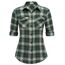 UNibelle Karierte Bluse Damen Trachtenhemd Oktoberfest Karohemd 3/4 Ärmeln V Ausschnitt Trachtenbluse Casual Hemd HolzfäLlerhemd Trachten Oberteile mit Knöpfen Schwarz/Grün S