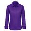 J.VER Damen Bluse Langarmshirt Einfarbig Tops Kragen Baumwolle Oberteile Knitterfreies Damen Hemdbluse Mode Für Damenblusen Lila