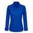 J.VER Bügelfreie Blusen Damen Baumwolle Hemdbluse Knitterfrei Regular Fit Blusen Business Freizeithemd übergangssaison Langarm Sapphire Blue