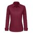J.VER Damen Blusen Elegant Button Down Bluse Slim Fit Schicke Hemden V-Ausschnitt Hemdbluse mit Knopfleiste Burgunderrot
