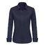 J.VER Damenblusen Stretch Bluse Damen Tailliert Bügelleicht Langarmshirt Business Freizeithemd Für Vorstellungsgespräch Workwear und Formelle Anlässe Navy Blau