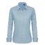 J.VER Damen Bluse Business Casual Blusenshirt Office Alltags Blusen Knitterfreies Hemd Regular Fit Long Sleeve Shirt Women Nebelblau