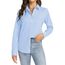 J.VER Bluse Damen Herbst Büro Damenbluse üBergangs Langarm Stretchhemd Regular Fit Baumwolle Anzughemd Hell Blau