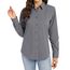 J.VER Bluse Damen Business Reise Blusen Knitterfrei Langarmshirt Stretch Komfort Damenbluse Stylische Oberteile grau