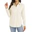 J.VER Damen Bluse Langarmshirt Einfarbig Tops Kragen Baumwolle Oberteile Knitterfreies Damen Hemdbluse Mode Für Damenblusen Beige