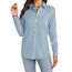J.VER Damen Bluse Langarmshirt Einfarbig Tops Kragen Baumwolle Oberteile Knitterfreies Damen Hemdbluse Mode Für Damenblusen Nebelblau