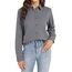J.VER Business Bluse Damen Langarm Freizeit Blusen Langarm Oberteile Lose V-Ausschnitt Damenbluse Button-Down Shirts grau