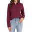 J.VER Damen Blusen Elegant Button Down Bluse Slim Fit Schicke Hemden V-Ausschnitt Hemdbluse mit Knopfleiste Burgunderrot