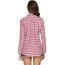 UNibelle Trachtenhemd Damen Oktoberfest Karohemd 3/4 Ärmeln Karierte Hemden V-Ausschnitt Trachtenbluse Casual Oberteile Kariert Bluse Holzfällerhemd Hemd Weinrot-B XXL