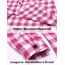 UNibelle Damen Kariert Bluse Langarm Hemd Knopfleiste Trachtenbluse Casual Hemdjacke Oktoberfest Hemden V-Ausschnitt Karohemd HolzfäLlerhemd Trachten Oberteile Rosa-B XL