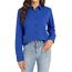 J.VER Business Casual Bluse Damen Atmungsaktiv Langarmhemd Bügelfrei Homeoffice Damenbluse Sapphire Blue