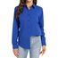 J.VER Damen Bluse Langarm Stretch Hemdbluse Freizeit Komfort Langarmshirt Für Meeting Hochzeit Saison Transition Sapphire Blue