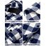 UNibelle Karierte Bluse Damen Trachtenhemd Oktoberfest Karohemd 3/4 Ärmeln V Ausschnitt Trachtenbluse Casual Hemd HolzfäLlerhemd Trachten Oberteile mit Knöpfen Navyblau L