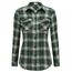 UNibelle Trachtenbluse Damen Kariertes Hemd Langarm HolzfäLlerhemd Bluse V-Ausschnitt Trachtenhemd Oktoberfest Kariert Hemden Trachten Oberteile mit Knöpfen Schwarz/Grün XL