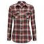UNibelle Damen Bluse Kariert Trachtenbluse Oktoberfest Karohemd Knopfleiste V-Ausschnitt Trachtenhemd 3/4 Arm HolzfäLlerhemd Casual Hemden Trachten Oberteil Schwarz/Rot XL