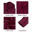 J.VER Damen Blusenshirt Bluse Elegant Festlich Langarm Oberteile Klassische Regular Fit Lady Work Office Burgunderrot