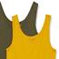 Amazon Essentials Damen Tanktop, Schmale Passform, 2er-Pack, Dunkles Olivgrün/Gold, L