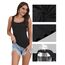 BQTQ 5 Stück Unterhemd Damen Tank Top mit Quadratischem Ausschnitt, Elastische Tank Tops Camisole Crop Top Stretch Untershirt Ärmellos, Schwarz, Weiß, Grau, Dunkelrot, Marineblau, M