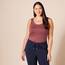 Amazon Essentials Damen Tanktop, Schmale Passform, 2er-Pack, Pflaume, L