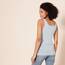 Amazon Essentials Damen Tanktop, Schmale Passform, 2er-Pack, Dunkelgrau Meliert/Eisblau Heide, XL