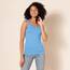 Amazon Essentials Damen Tanktop, Schmale Passform, 2er-Pack, Aquablau/Französisch Blau, L