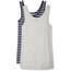 Amazon Essentials Damen Tanktop, Schmale Passform, 2er-Pack, Hellgrau Meliert/Marineblau Weiß Streifen, L