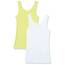 Amazon Essentials Damen Tanktop, Schmale Passform, 2er-Pack, Gelb/Weiß, XXL