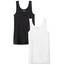 Amazon Essentials Damen Tanktop, Schmale Passform, 2er-Pack, Schwarz/Weiß, XL