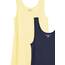 Amazon Essentials Damen Tanktop, Schmale Passform, 2er-Pack, Gelb/Marineblau, XL