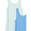 Amazon Essentials Damen Tanktop, Schmale Passform, 2er-Pack, Aquablau/Französisch Blau, XL