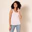 Amazon Essentials Damen Tanktop, Schmale Passform, 2er-Pack, Hellgrau Meliert/Hellrosa, XL